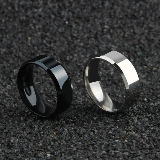 Stainless Steel Black Ring