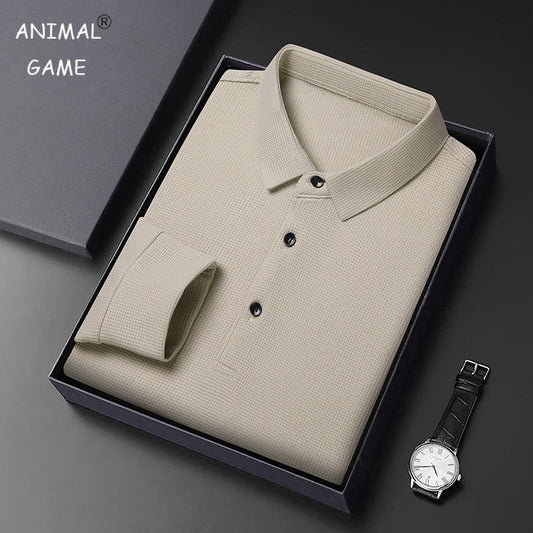 Lapel Long Sleeve Polo